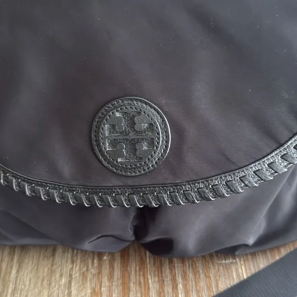 Tory Burch Marion black nylon crossbody messenger diaper bag - Picture 2 of 16